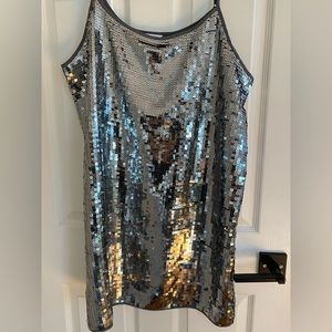 Silver Sequin Cocktail Dress